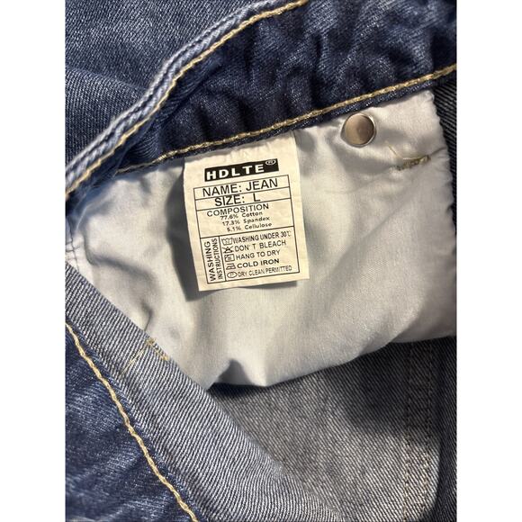 HDLTE women's Boyfriends Jeans Wide Legs. Size Large.NWT - Picture 4 of 9